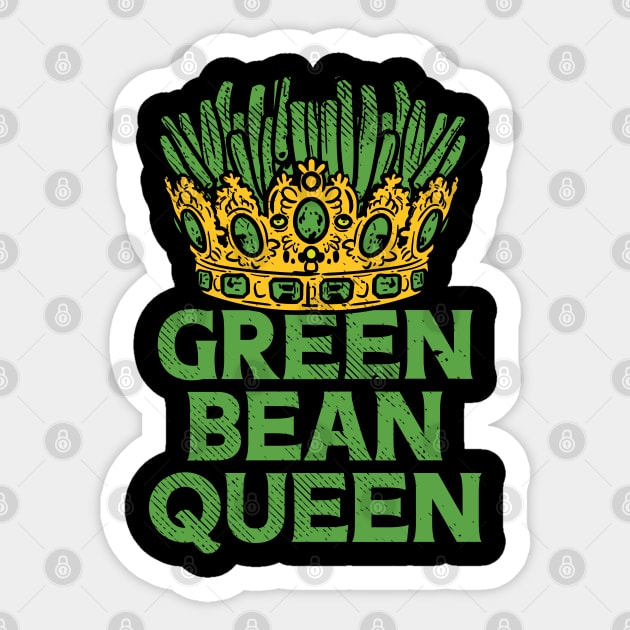 Green Bean Queen Sticker by maxdax